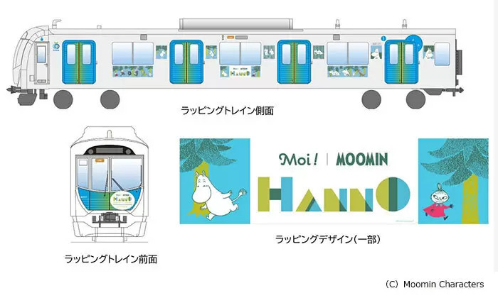 ムーミンのキャラクターをあしらったラッピング電車が登場！　3月5日から　オリジナルコースターがもらえるデジタルスタンプラリーも