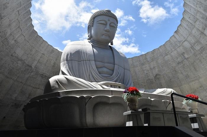 ラベンダー畑から出現する謎の頭部、真駒内滝野霊園「頭大仏」に行こう