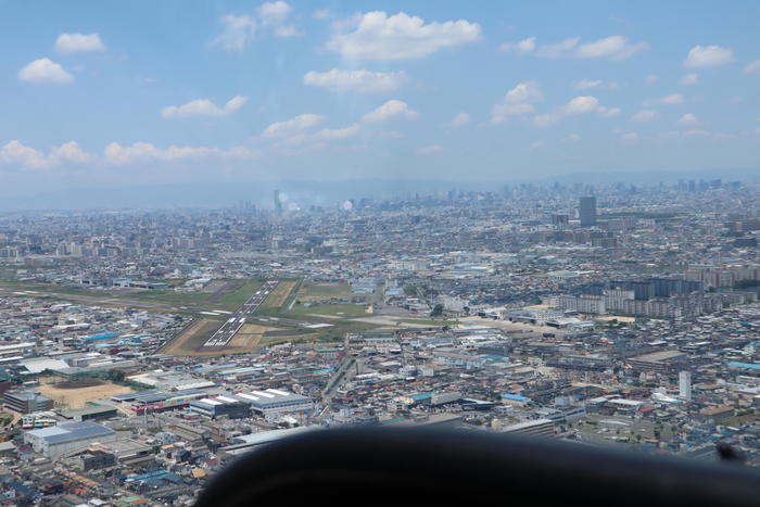 「セスナ」から大阪・仁徳天皇陵（大仙陵古墳）と百舌鳥・古市古墳群周辺を見てみた。