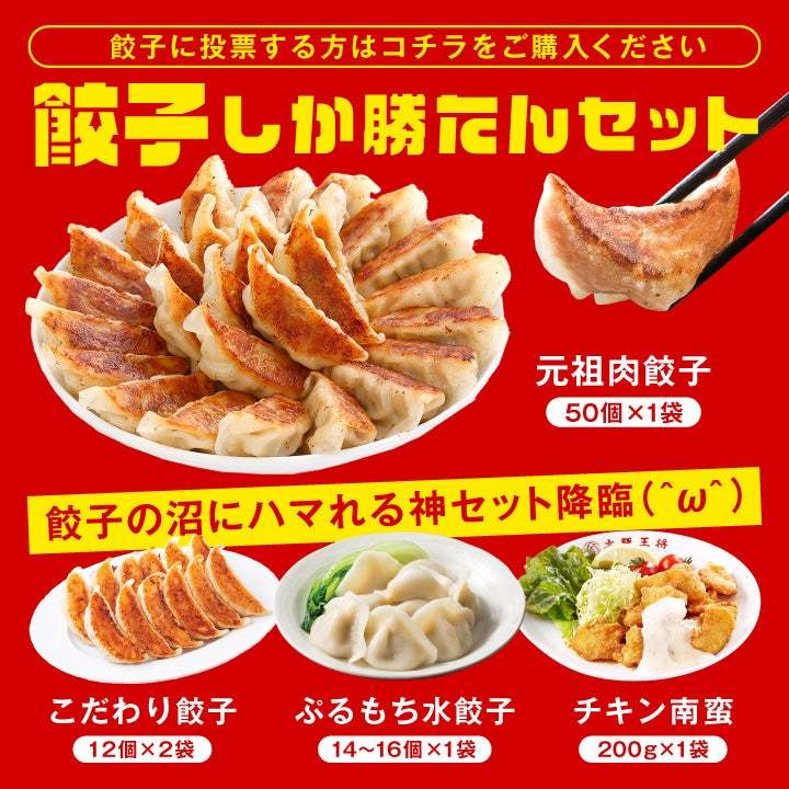 大阪王将公式通販・全国統一大選挙！「餃子しか勝たん」VS「炒飯大ちゅき♡」特別セット限定発売！