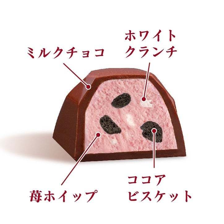 こだわりの素材でざっくり食感を味わえるチョコレートの新商品！ 「ルック一粒の贅匠（ぜいたく）＜奏食感（そうしょっかん）ミルク／奏食感苺＞」発売！