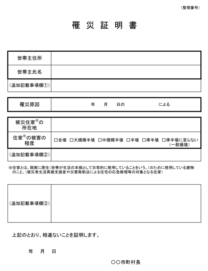 被害を受けたら申請したい罹災証明書とは～発行基準から書き方など