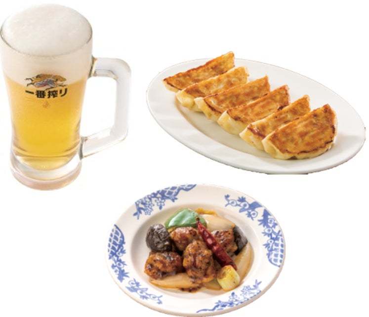 【バーミヤン】“本格中華小皿”を拡充!~餃子&生ビールが税込550円の晩酌セットも新登場~