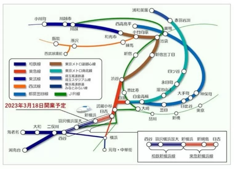 相鉄・東急直通線の開業日、2023年3月18日に決定！　湘南台から新宿三丁目まで最速59分など