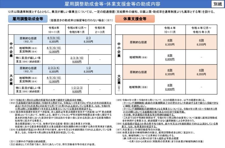 雇用調整助成金の特例が23年１月で終了へ【厚労省】