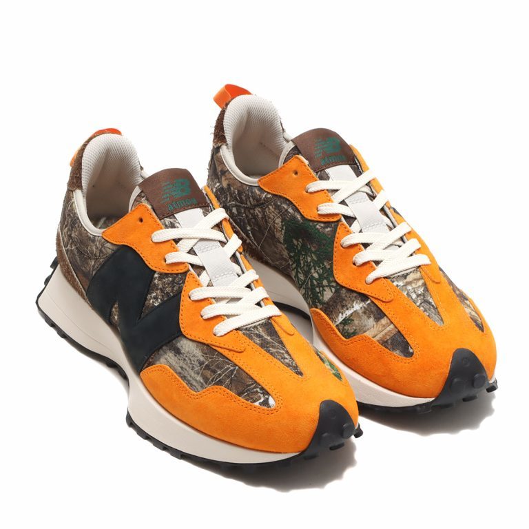 カモ柄が目を引く!NEW BALANCE×atmos MS327ART“Realtree CAMO”のスニーカー登場