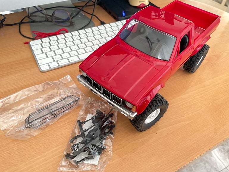 車中泊仕様の軽トラにしし狩バンパーを取り付けた