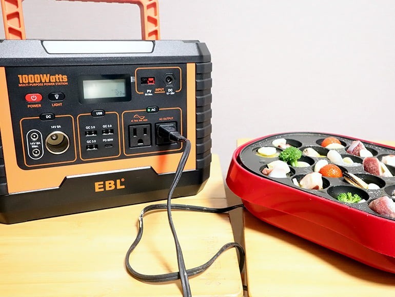 ポータブル電源を購入！早速、家にある家電が使えるか試してみました！ 「EBLポータブル電源1000」