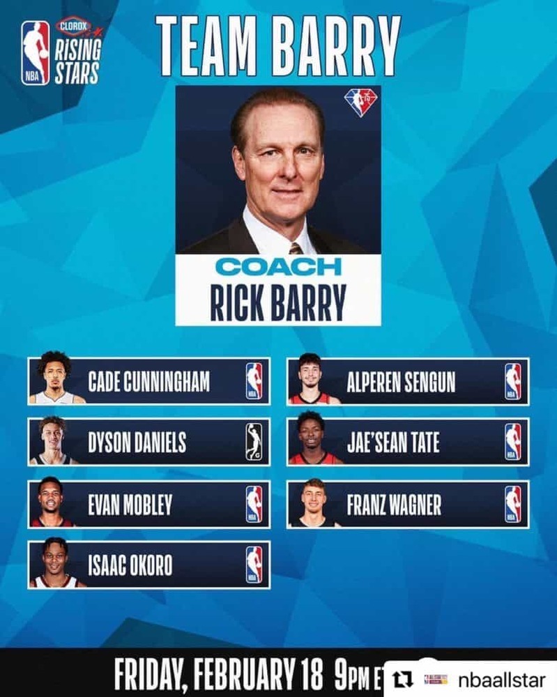 【NBA】AllStar 2022 Rising Starsは1.2年目選手とGリーグから4チームに分かれてセミファイナルとファイナルを争う