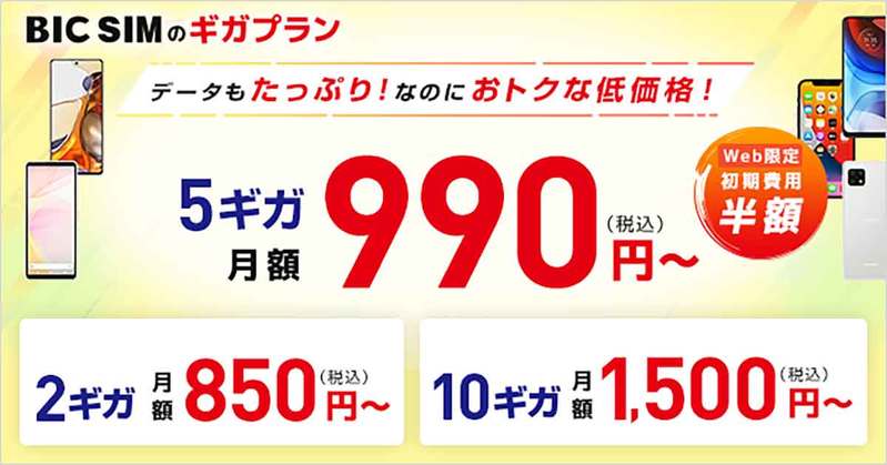 格安SIMキャンペーンまとめ【2023年9月号】IIJmio、NUROモバイル、BIC SIMなど