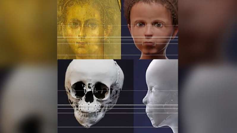 2000年前のミイラから死が迫った「少年の顔」を復元することに成功!やや年上に描かれていた