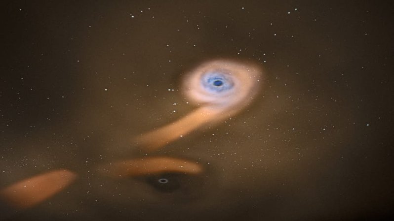 「移動している」超大質量ブラックホールが鮮明に観測される