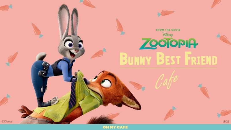 ディズニー映画『ズートピア』のスペシャルカフェが東京・原宿に登場！「Zootopia」BUNNY BEST FRIEND OH MY CAFE期間限定オープン！！