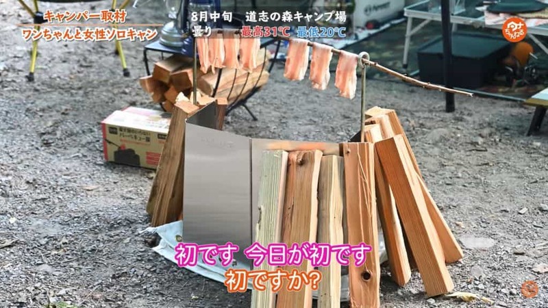 【女性ソロキャンパーさんのキャンプ道具紹介】ワンちゃんと一緒！DDタープダイヤモンド張り×こんがりベーコン