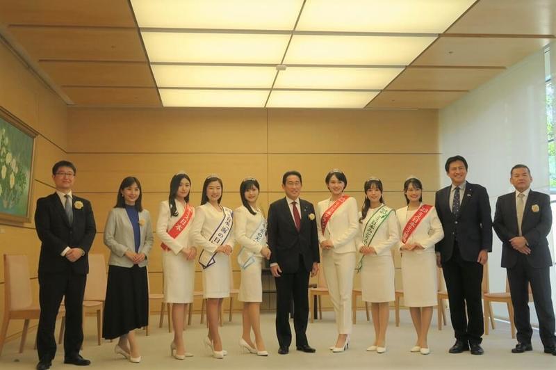 岸田総理大臣を2023年ミス日本受賞者6名が表敬 【ミス日本便り】