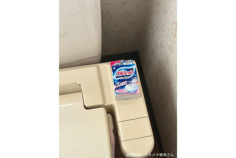 祖母宅のトイレで痛恨のミスを発見、ギリギリ間違ってる光景に「かわいすぎ」の声も…