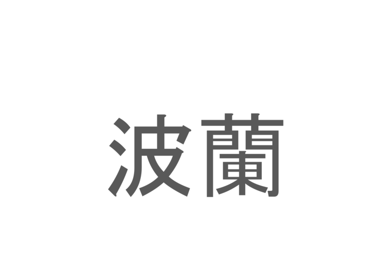 【読めたらスゴイ！】「波蘭」とは一体何のこと！？東欧と呼ばれる地域のある国名ですが・・・この漢字を読めますか？