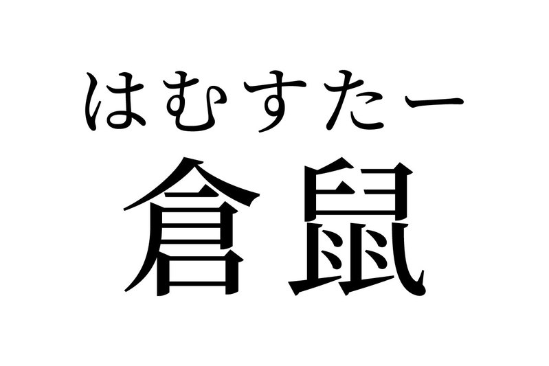 【読めたらスゴイ！】「倉鼠」とは一体何のこと！？ペットとしても大人気！？この漢字、あなたは読めますか？