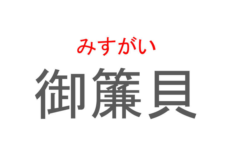 【読めたらスゴイ！】「御簾貝」とは一体何のこと！？ウミウシの仲間ですが・・・この漢字を読めますか？