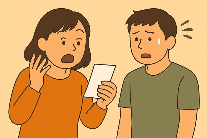 家計をこっそり使い込み浮気??夫のレシートの裏に残された決定的証拠とは