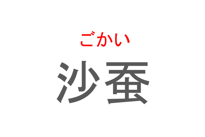 【読めたらスゴイ！】「沙蚕」とは一体何のこと！？釣り餌にされる生物ですが・・・この漢字を読めますか？