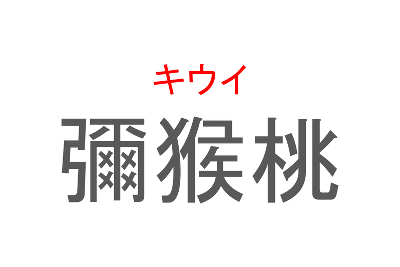 【読めたらスゴイ！】「彌猴桃」とは一体何のこと！？酸味と甘みの合わさった南国フルーツですが・・・この漢字を読めますか？