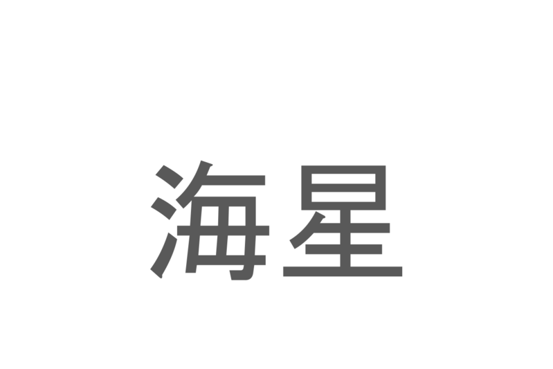 【読めたらスゴイ！】「海星」とは一体何のこと！？形が独特な海の生き物のことですが・・この漢字を読めますか？