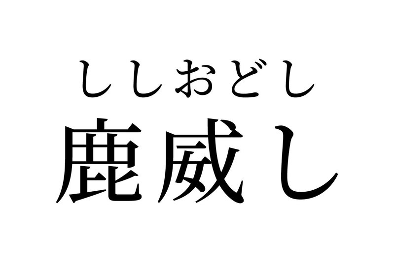 【読めたらスゴイ！】「鹿威し」って何のこと？一度は見たことある日本に馴染みのあるモノだった！この漢字、あなたは読めますか？