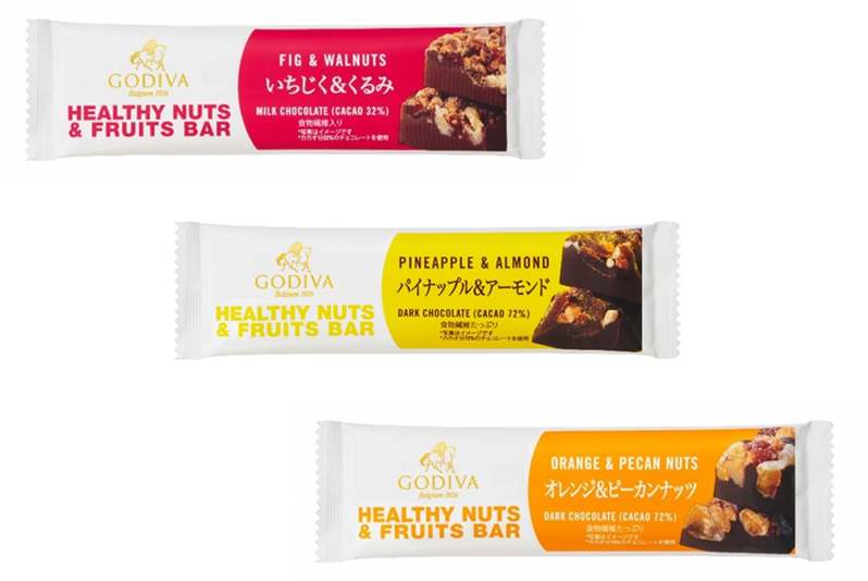 ゴディバ「HEALTHY NUTS ＆ FRUITS BAR」～2022年12月19日（月）より順次、全国のコンビニエンスストアなどで販売～