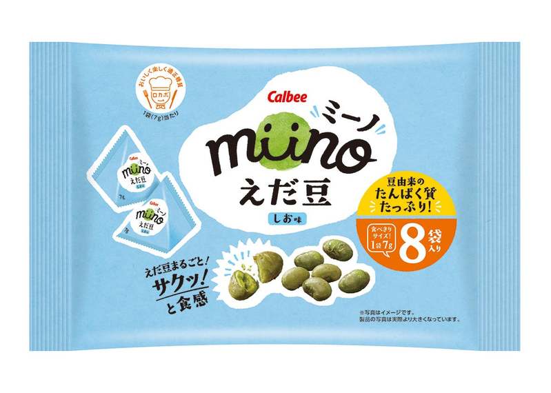 シェアにもピッタリ!便利な小分けタイプが新登場!『miinoえだ豆 しお味三角パック』2023年7月17日(月)から全国で期間限定発売