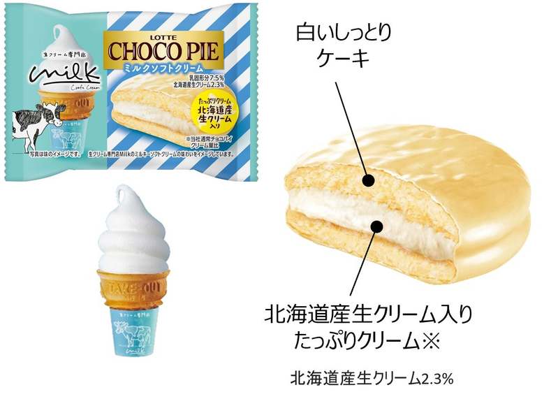 「チョコパイ」「カスタードケーキ」が生クリーム専門店「Milk」と初コラボ！チョコパイ＜ミルクソフトクリーム＞＜生クリームティラミス＞、カスタードケーキ＜生クリームシフォンケーキ＞発売