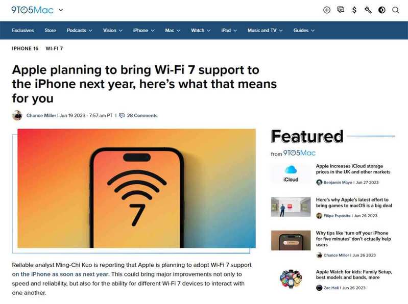 iPhone 16が次世代規格「Wi-Fi 7」対応？− ところでWi-Fi 7って何？