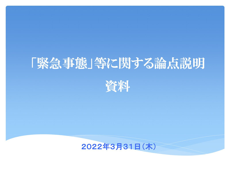 緊急事態条項の具体的な規定イメージの全体像を提案