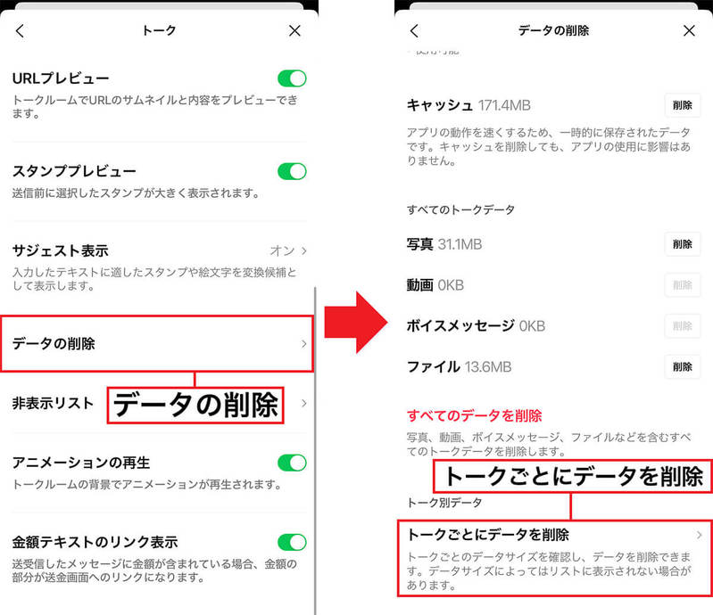 そのLINEデータ、実はスマホの容量を結構食っているかも ?　意外と知らない人が多い！