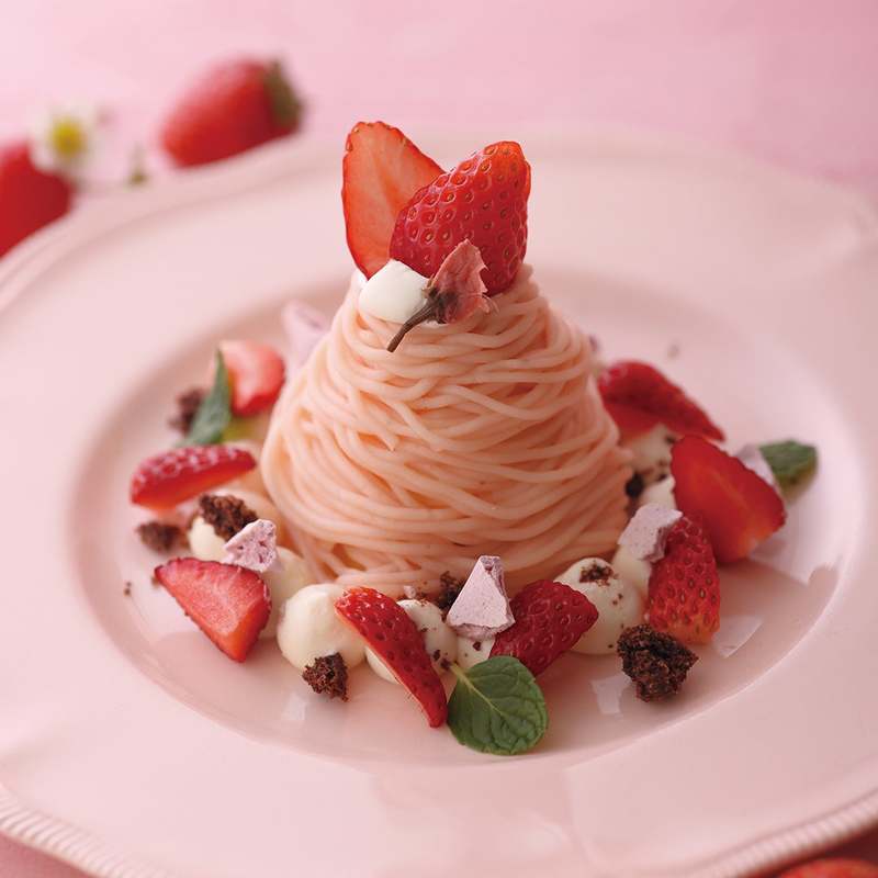 【パティスリー キハチ】桜づくしのモンブラン＆ロールケーキを発売！キハチ カフェには、桜をテーマにしたパスタとスイーツが順次登場