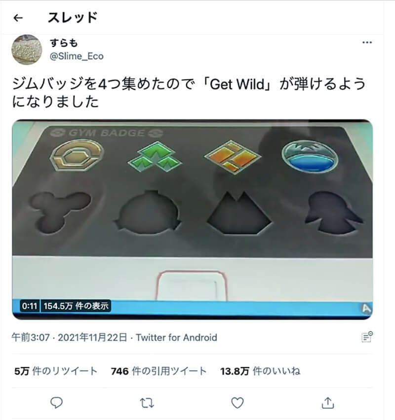 ポケモンのジムバッチ4つ集めて「Get Wild」を弾いているツイートが話題！　思わず口ずさんでしまいそう