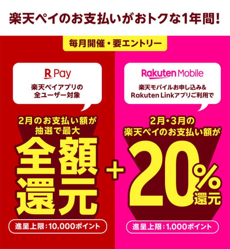 PayPay・楽天ペイ・d払い・au PAYキャンペーンまとめ【2月23日最新版】