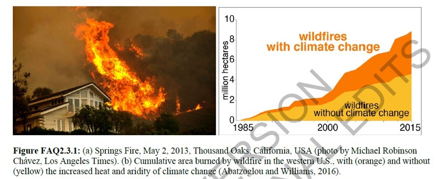 IPCC報告の論点㊿：この「山火事激増」の図は酷い