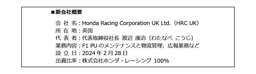 ホンダ・レーシング HRC UK誕生 2026年F-1参戦に向け英国に新会社を設立「Honda Racing Corporation UK Ltd.」